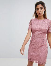 Кружевное платье мини Fashion Union - Розовый 1235776