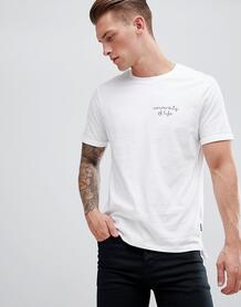 Белая футболка с вышивкой на груди Burton Menswear - Белый 1306679