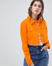 Укороченная джинсовая куртка River Island - Оранжевый 1268495
