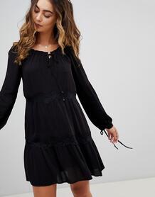 Платье с завязками на рукавах Pepe Jeans Ander - Черный 1247817