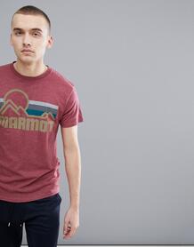 Бордовая футболка с винтажным логотипом на груди Marmot Coastal 1224612