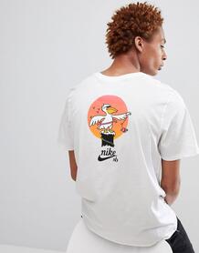 Белая футболка с принтом пеликана Nike SB 912350-100 - Белый 1208177