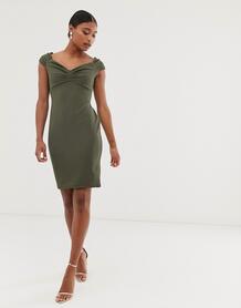 Облегающее платье миди City Goddess - Зеленый 1236606