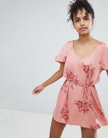 Пляжное платье с цветочным принтом Billabong - Розовый 1230409