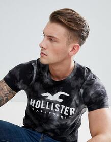 Черная футболка с принтом и логотипом Hollister - Черный 1256385