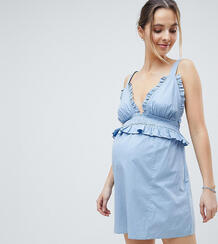 Пляжное платье с присборенной талией и оборками ASOS DESIGN Maternity Asos Maternity 1202261