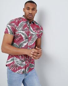 Рубашка с тропическим принтом Threadbare - Красный 1213516
