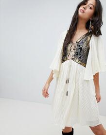 Платье мини Free People Moonglow - Белый 1232262