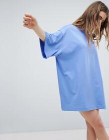Платье-футболка Weekday Huge - Синий 1246547