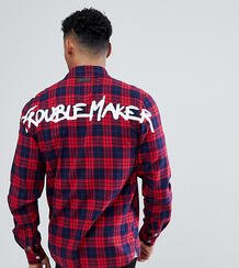 Рубашка в клетку на молнии с надписью Trouble Maker на спине Just Junk Just Junkies 1169694