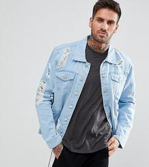 Выбеленная джинсовая куртка с рваной отделкой Brooklyn Supply Co. 1167063