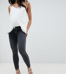 Черные выбеленные джинсы скинни с завышенной талией и контрастной стро Asos Maternity 1248214