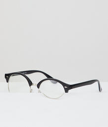 Черные очки в стиле ретро с прозрачными стеклами AJ Morgan - Черный 1248071