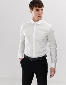 Белая эластичная строгая рубашка узкого кроя Moss London - Белый MOSS BROS 1226663
