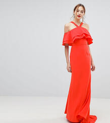 Oversize-платье макси с оборками Jarlo Tall - Оранжевый 1214032