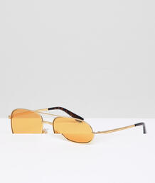 Золотистые солнцезащитные очки-авиаторы Vogue Eyewear by Gigi Hadid 1258804
