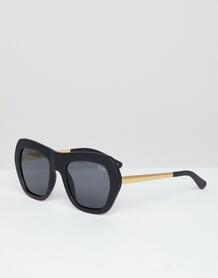 Черные круглые солнцезащитные очки Quay Australia - Черный 1272443