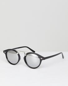 Солнцезащитные круглые очки с серебристыми зеркальными линзами 7x 1220630