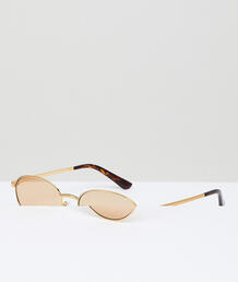 Круглые золотистые солнцезащитные очки Vogue Eyewear by Gigi Hadid 1258795