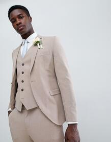 Супероблегающий пиджак Selected Homme Wedding - Светло-бежевый 1160677