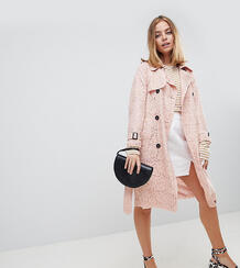 Кружевное пальто ASOS DESIGN Petite - Розовый Asos Petite 1216595