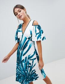 А-образное платье с тропическим принтом Closet - Мульти Closet London 1264375