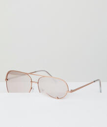 Розовые солнцезащитные очки-авиаторы в матовой оправе AJ Morgan 1248096