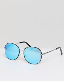 Круглые солнцезащитные очки с голубыми стеклами Jeepers Peepers 1231169