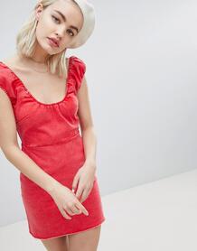 Джинсовое платье мини в стиле 90-х Emory Park - Красный 1224468
