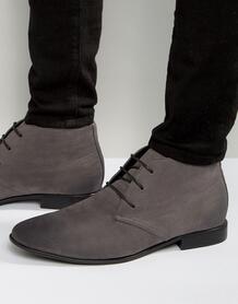 Серые ботинки чукка из искусственной замши ASOS DESIGN - Серый 1198124