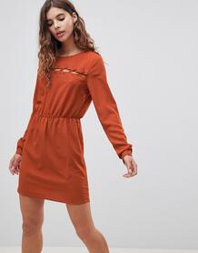 Платье с плетеной отделкой First & I - Оранжевый 1167498
