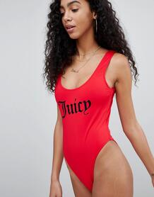 Слитный купальник с надписью Juicy Couture - Красный 1229437