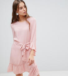Платье с оборками и запахом Vero Moda Tall - Розовый 1243293