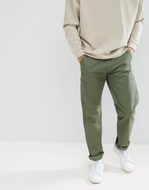 Зеленые саржевые брюки-карго Farah - Зеленый 1218358
