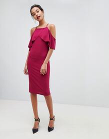 Платье-футляр с накладкой Ax Paris - Фиолетовый 1159709