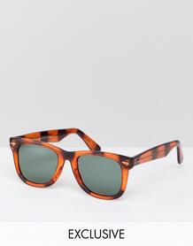 Квадратные солнцезащитные очки в черепаховой оправе Reclaimed Vintage 1274477