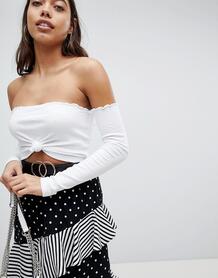 Кроп-топ с открытыми плечами Missguided - Белый 1269822