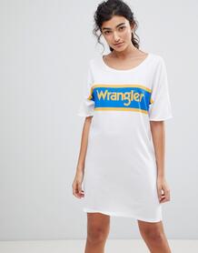 Платье-футболка с логотипом синего и желтого цветов Wrangler - Белый 1232795