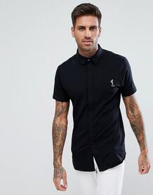 Черная трикотажная рубашка с короткими рукавами Religion - Черный 1224065