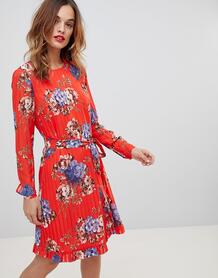 Платье шифт в полоску с цветочным принтом Y.A.S - Мульти 1220433