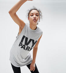 Серая обтягивающая футболка с логотипом Ivy Park - Серый 1217625
