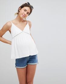 Топ на бретелях с кружевной вставкой ASOS MATERNITY - Белый 1202998