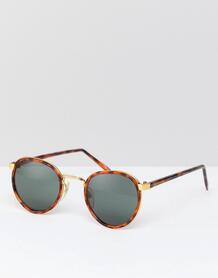 Круглые солнцезащитные очки в черепаховой оправе Reclaimed Vintage Ins 1274444