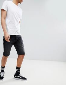 Черные выбеленные джинсовые шорты с рваной отделкой Mennace - Черный 1253713