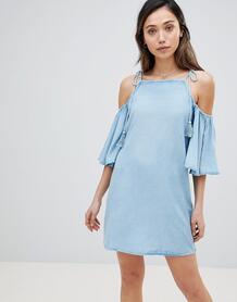 Пляжное платье из ткани шамбре Influence - Синий 1216126