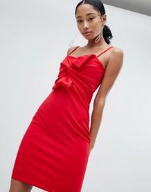 Красное платье мини на бретельках Lasula - Красный 1257079