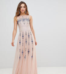 Декорированное платье макси Frock And Frill Premium - Розовый 1202529