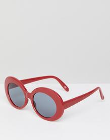 Солнцезащитные очки в красной овальной оправе ASOS - Красный ASOS DESIGN 1186725