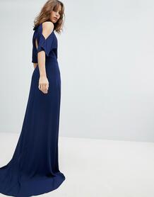 Платье макси с высоким воротом TFNC - Темно-синий 1181402
