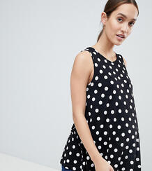 Удлиненный свободный топ без рукавов в горошек ASOS DESIGN Maternity Asos Maternity 1257911